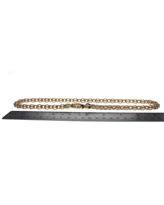 Honeycomb Link Chain Necklace in Gold